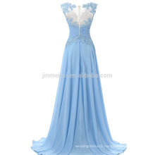 Abendkleider Vestidos De Fiesta Robe De Soiree 2016 Appliqued Beaded Chiffon long Evening gowns A-line Prom Dress